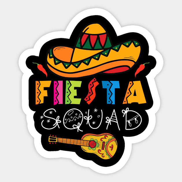 Fiesta Squad Cinco De Mayo Sticker by Postergrind